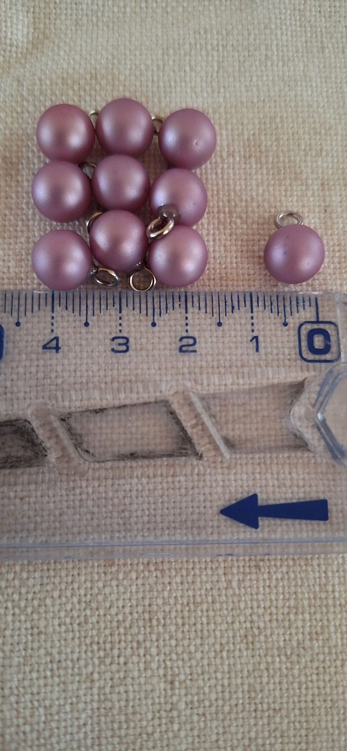 10 boutons 7 mm à coudre imitation perles de culture lilas – photo 2